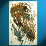 Original Abstract 11x17 Painting ,,,, Inside The..